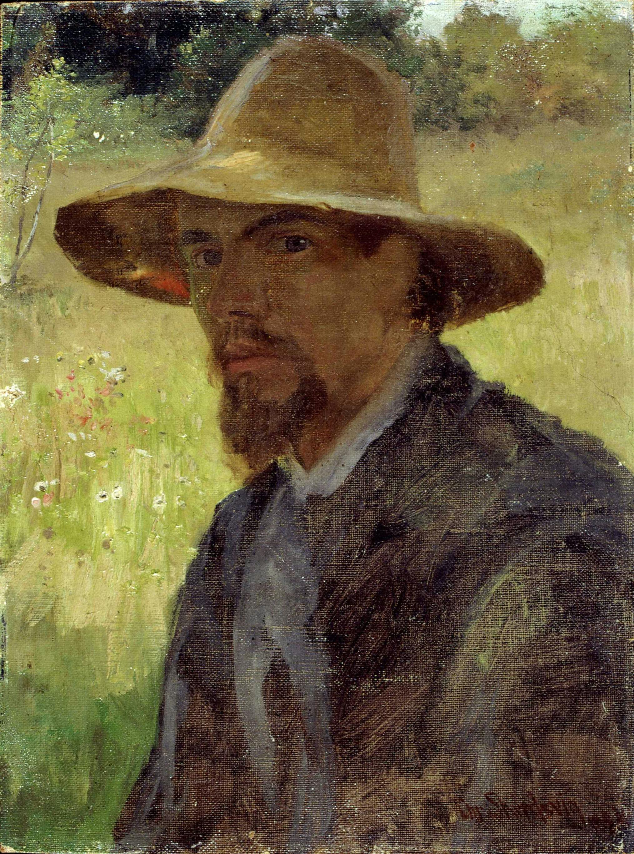 Christian Skredsvig, Self portrait, 1886